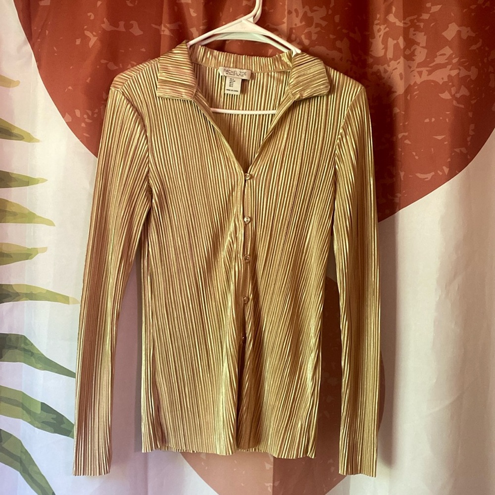 Rachel Zoe gold party top